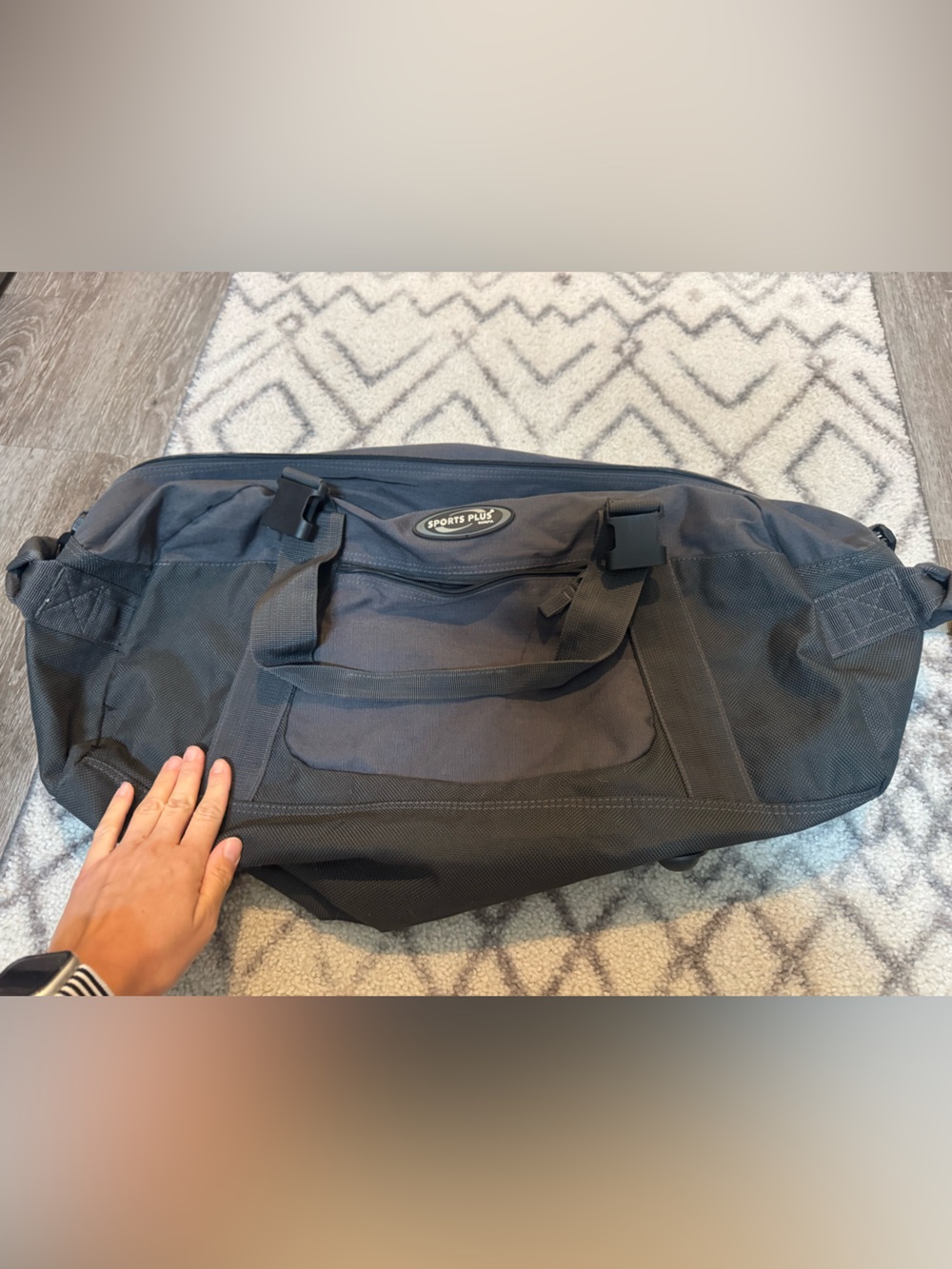 Black Men's Duffel Bag - Carry-All Travel & Gym Bag